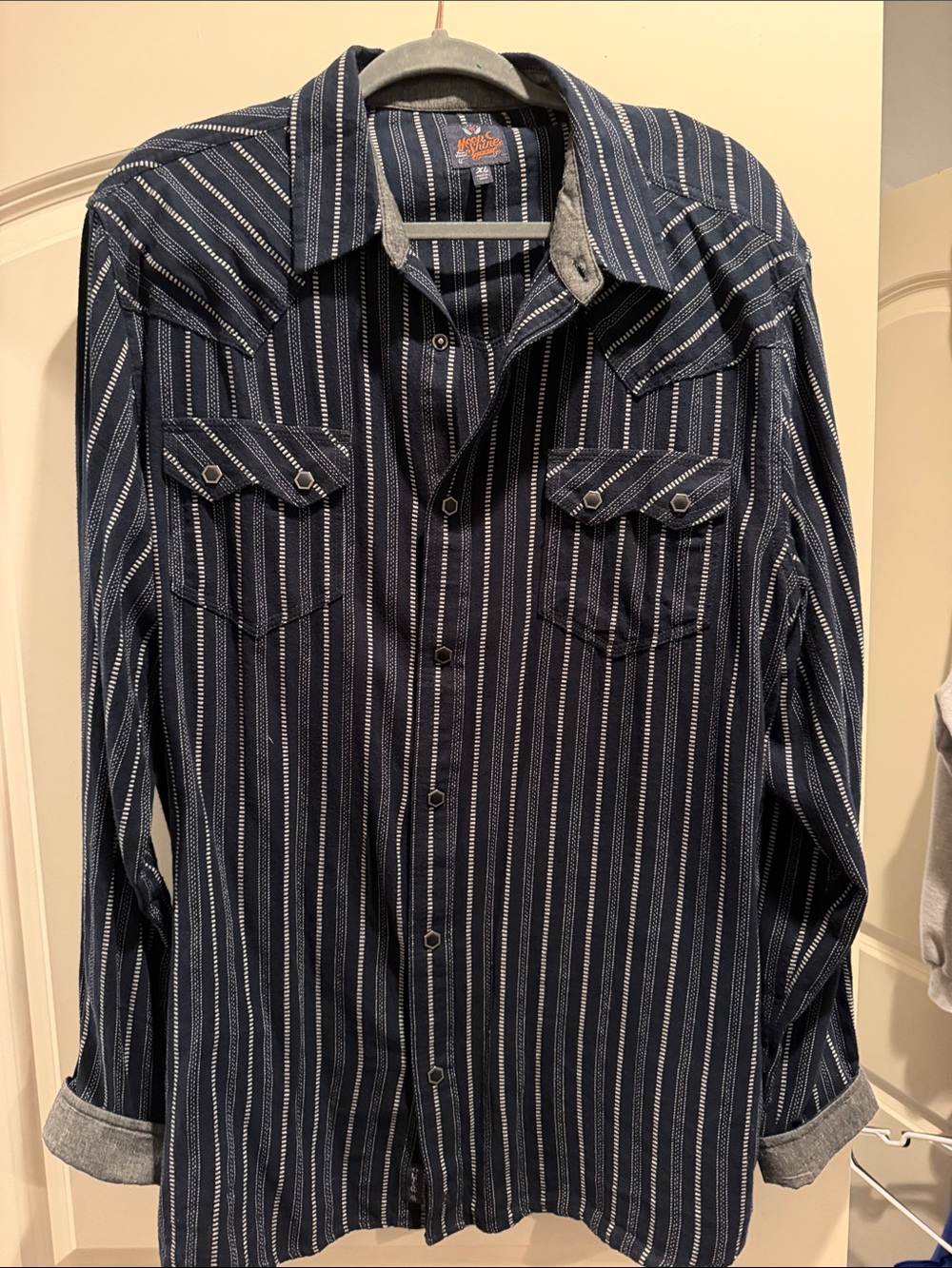 Men's Moonshine Navy Striped Western Shirt